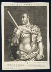 Aullus Vitellius Emperor of Rome 68 AD, Engraved by Aegidius Sadeler